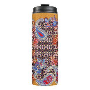 Paisley multicolor scarf design thermal tumbler