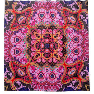 Paisley multicolor seamless scarf design pattern