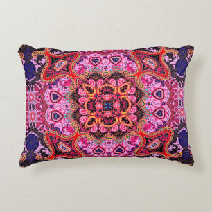 Paisley multicolor seamless scarf design pattern accent pillow