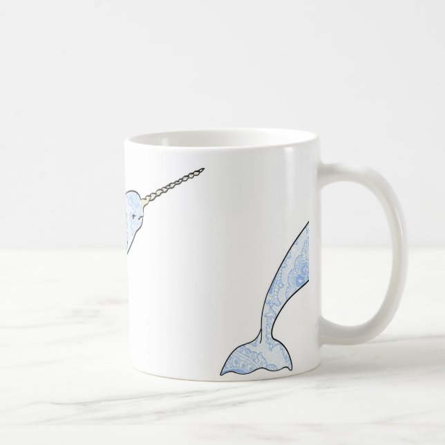 Paisley Narwhal Mug (Right)