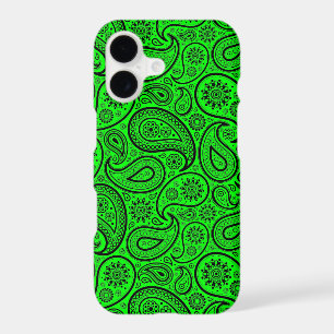 Paisley noire sur Arrière - plan vert clair