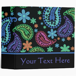 Paisley on Black Binder