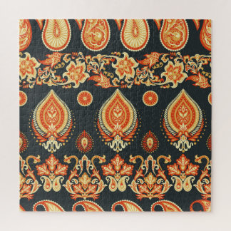 Paisley Oriental Ethnic Fabric Jigsaw Puzzle