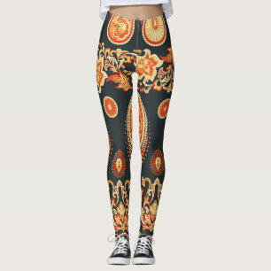 Paisley Oriental Ethnic Fabric Leggings