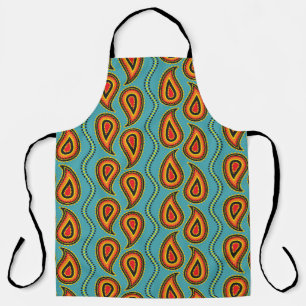 Paisley Ornamental Texture: Indian Elegance. Apron
