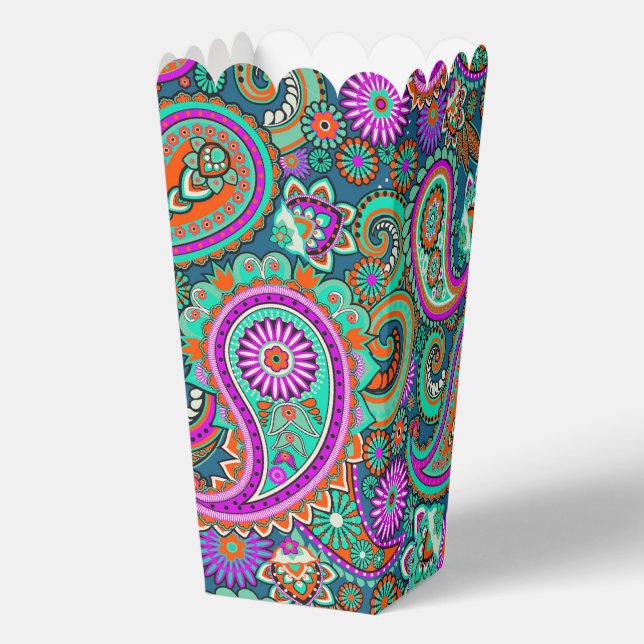 Paisley Ornaments / Pattern 2 Favor Box (Back)