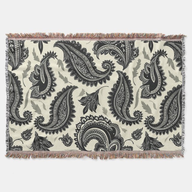 Paisley Palaces Throw Blanket (Front)