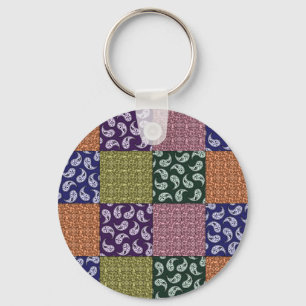 Paisley Patchwork Pattern Keychain