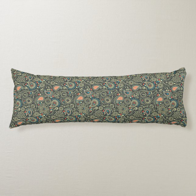 Paisley Pattern 3 Body Pillow (Front)