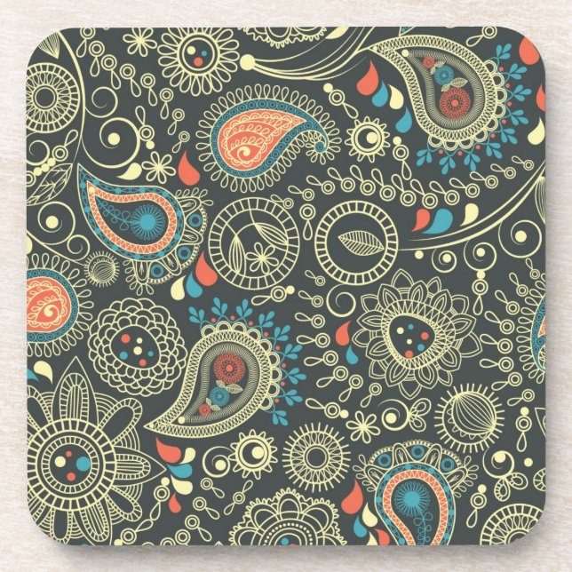 Paisley Pattern 3 Coaster (Front)