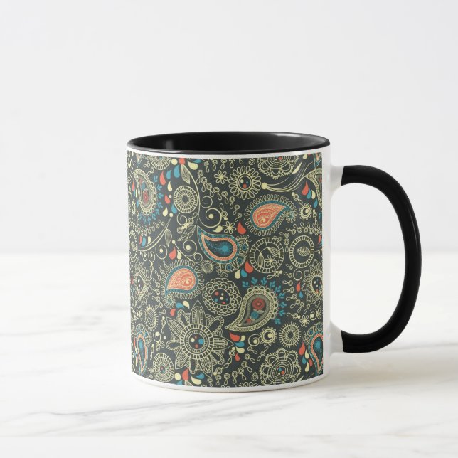 Paisley Pattern 3 Mug (Right)