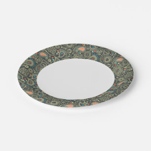 Paisley Pattern 3 Paper Plate