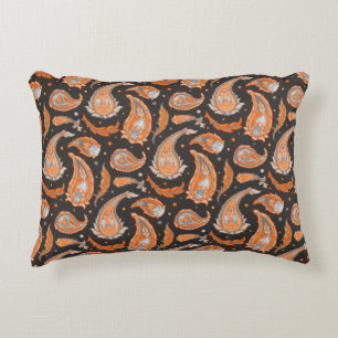 Paisley pattern accent pillow