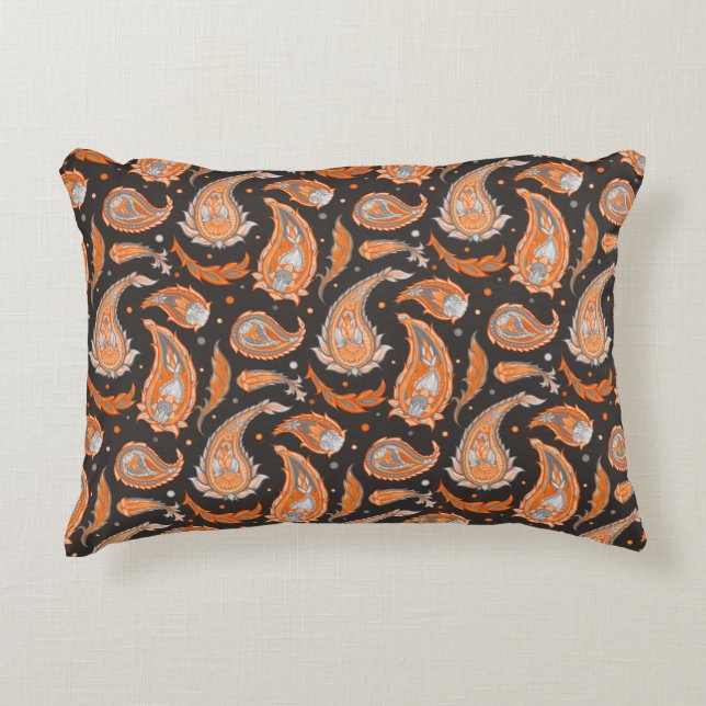 Paisley pattern  accent pillow (Front)