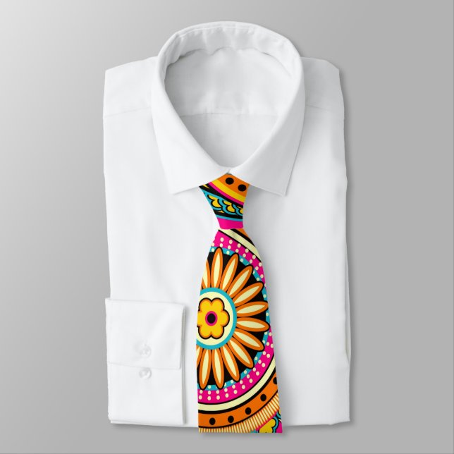 Paisley Pattern Background  Tie (Tied)