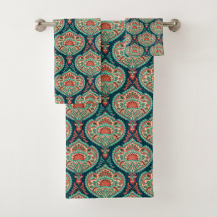 Paisley pattern bath towel set