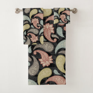 Paisley Pattern Bath Towel Set