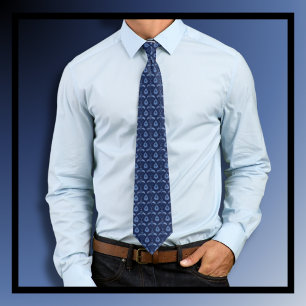 Paisley Pattern Blue  Tie