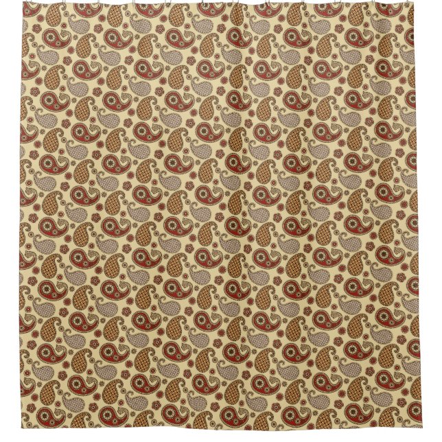 Paisley pattern, brown, tan and beige (Front)