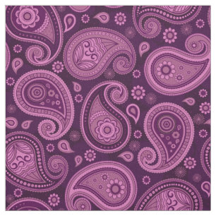Paisley pattern elegant purple colour fabric