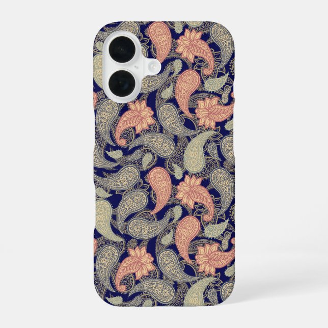 Paisley Pattern  iPhone 16 Case (Back)