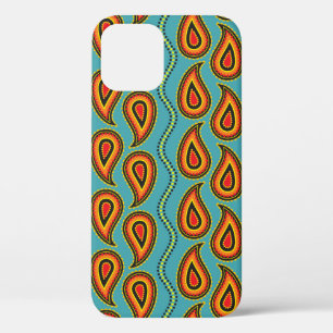 Paisley pattern,ornamental fabric texture indian s iPhone 12 case
