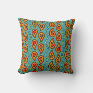 Paisley pattern,ornamental fabric texture indian s throw pillow