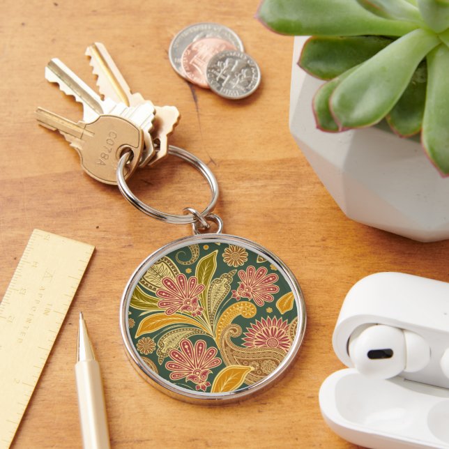 Paisley Pattern, Persian Paisley, Oriental Paisley Keychain (Desk)
