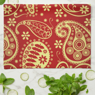 Paisley Pattern, Persian Paisley, Oriental Paisley Kitchen Towel