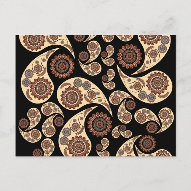 Paisley Pattern Postcard (Front)