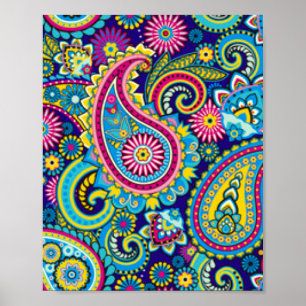 Paisley Pattern Print Poster