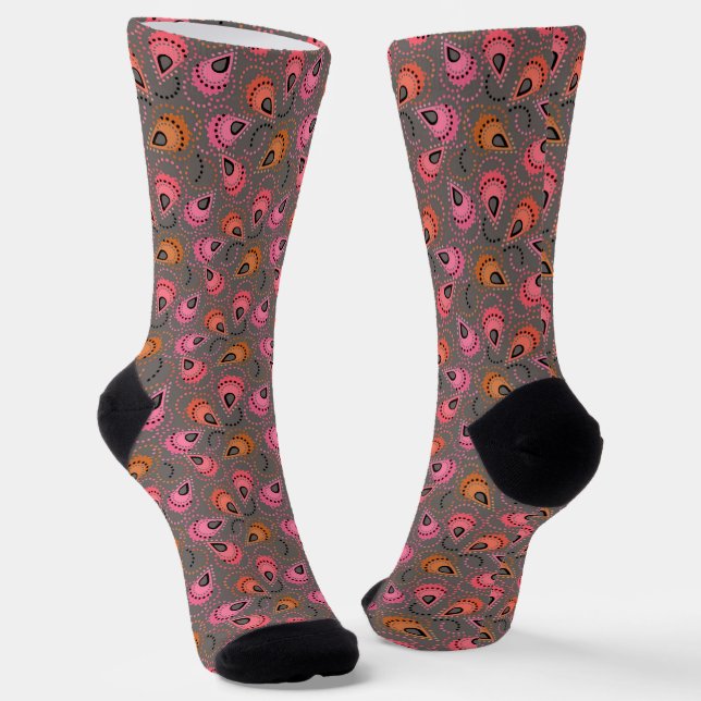 Paisley pattern. socks (Angled)