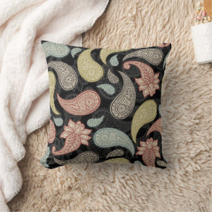Paisley Pattern Throw Pillow