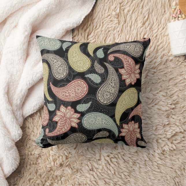 Paisley Pattern  Throw Pillow (Blanket)