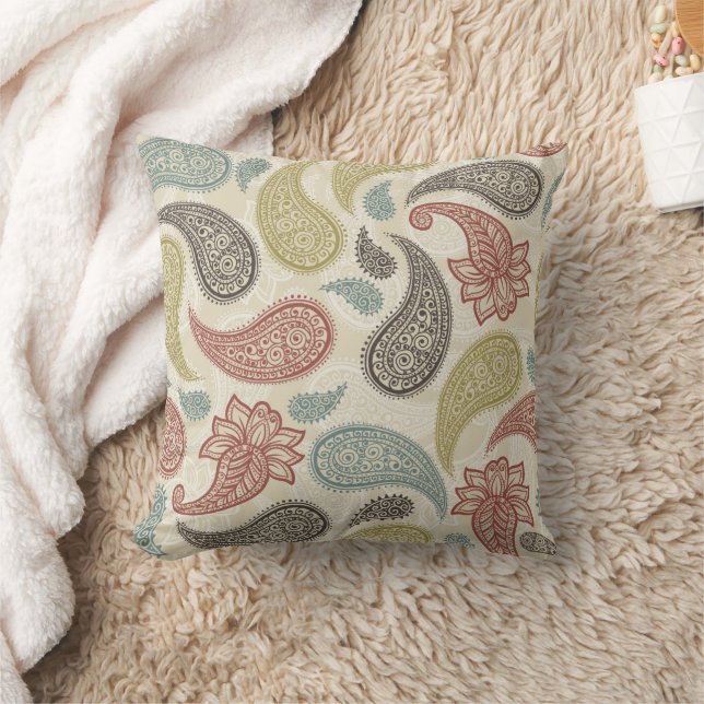 Paisley Pattern  Throw Pillow (Blanket)