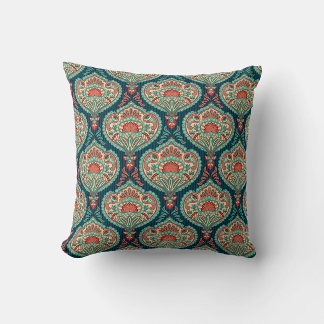 Paisley pattern throw pillow (Front)