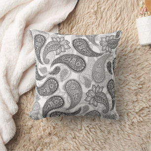 Paisley Pattern Throw Pillow