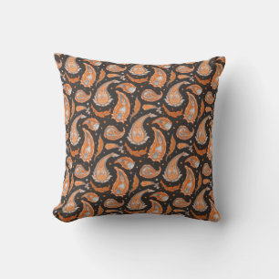 Paisley pattern throw pillow