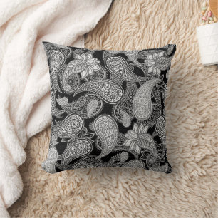 Paisley Pattern Throw Pillow
