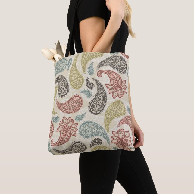 Paisley Pattern  Tote Bag (Close Up)