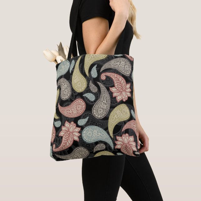 Paisley Pattern  Tote Bag (Close Up)