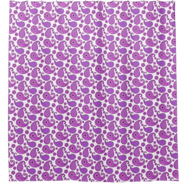 Paisley pattern, violet, purple and white (Front)