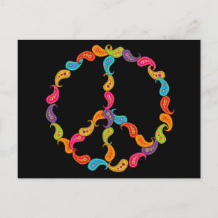 Paisley Peace Postcard