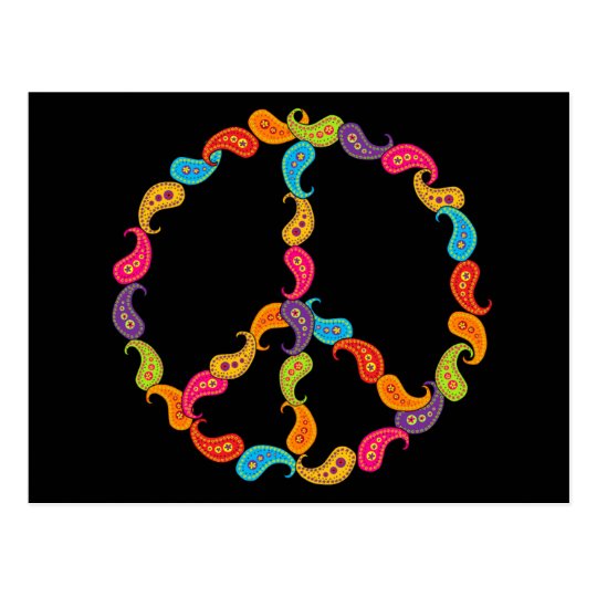 Paisley Peace Postcard