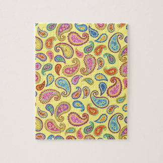 Paisley Pretty Moroccan Colorful Design Jigsaw Puzzle