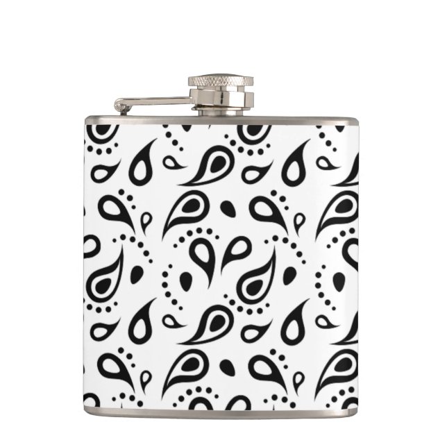 PAISLEY PRINT HIP FLASK (Front)