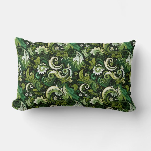 Paisley Print Lumbar Pillow (Front)