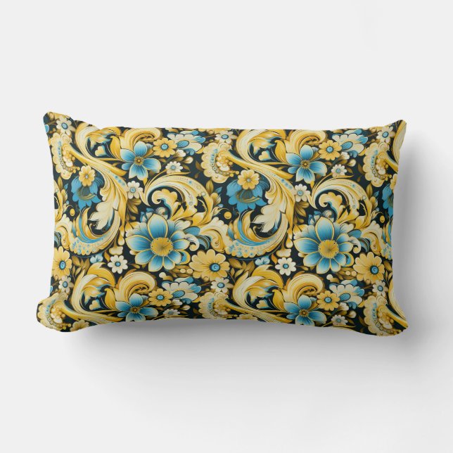 Paisley Print Lumbar Pillow (Front)