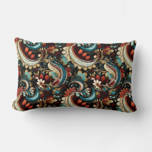 Paisley Print Lumbar Pillow