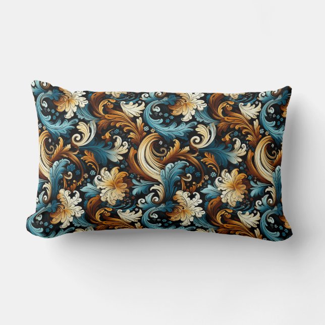 Paisley Print Lumbar Pillow (Front)